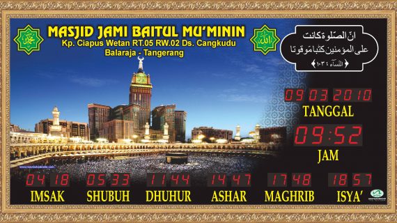 Jual Jam Digital Masjid Di Pondok Melati Bekasi